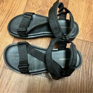AllSaints Black Sandals Platforms